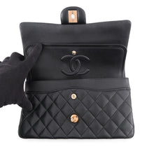Load image into Gallery viewer, CHANEL Matelasse W Flap ChainShoulder Bag BlackA01112 Lambskin Size 25