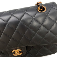 Load image into Gallery viewer, CHANEL Matelasse W Flap ChainShoulder Bag BlackA01112 Lambskin Size 25