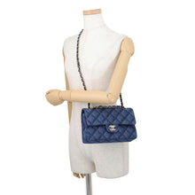 将图像加载到图库查看器中,CHANEL Matelasse W flap ChainShoulder Blue/IndigoA01113 Denim Size 23