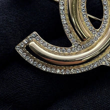 Load image into Gallery viewer, CHANEL CC Logo Rhinestone BroochAB5610 Metal Rhinestone