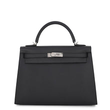 将图像加载到图库查看器中,HERMES Kelly Sellier Black Epsom Size 32
