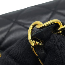 将图像加载到图库查看器中,CHANEL Matelasse W Flap ChainShoulder Bag BlackA01112 Lambskin Size 25