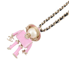 Load image into Gallery viewer, CHANEL Gabriel necklace PinkABG222-B21626-U3512 Gold Plated Leather Faux Pearl