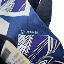 Load image into Gallery viewer, HERMES Twilly Springs・Springs・Bague Marine/Crame/Petro Silk100%