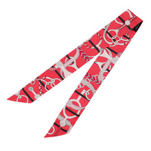 Load image into Gallery viewer, HERMES Twilly horse riding equipment set Red/White/Black Silk100%