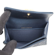 Load image into Gallery viewer, CHANEL Boy Chanel Card Case Metalic BlueA80603 Lambskin