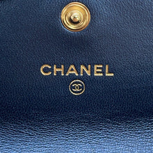 Load image into Gallery viewer, CHANEL Boy Chanel Card Case Metalic BlueA80603 Lambskin