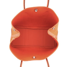 将图像加载到图库查看器中,HERMES Garden Party Tangerine Toile Military Negonda Leather Size TPM