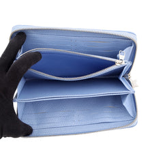 将图像加载到图库查看器中,LOUIS VUITTON Zippy Wallet Blue FrostM27122 Monogram Empreinte Leather
