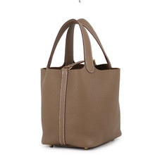 将图像加载到图库查看器中,HERMES Picotin Padlock Etoupe Taurillon Clemence Size PM