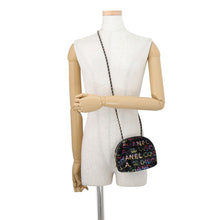 Load image into Gallery viewer, CHANEL Sequins Pouch Bag Black/Multicolor Sequins Leather