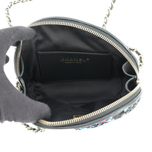 Load image into Gallery viewer, CHANEL Sequins Pouch Bag Black/Multicolor Sequins Leather