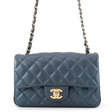 将图像加载到图库查看器中,CHANEL Mini Materasse Chain Shoulder Metalic BlueA69900 Caviar Leather Size 20