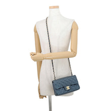 将图像加载到图库查看器中,CHANEL Mini Materasse Chain Shoulder Metalic BlueA69900 Caviar Leather Size 20