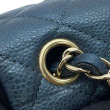 将图像加载到图库查看器中,CHANEL Mini Materasse Chain Shoulder Metalic BlueA69900 Caviar Leather Size 20
