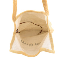 Load image into Gallery viewer, MIUMIU Ivy Tote Bag Beige5BG231 Raffia Linen