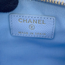 将图像加载到图库查看器中,CHANEL Classic Small Zip Pouch Light BlueAP4020 Caviar Leather