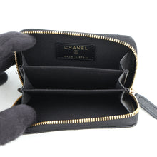 将图像加载到图库查看器中,CHANEL Matelasse Card Case BlackAP4818 Caviar Leather/Rhinestone