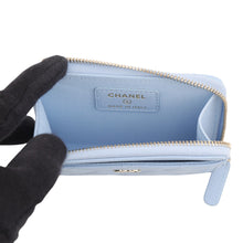 将图像加载到图库查看器中,CHANEL Matelasse fragment case Light BlueAP4893 Caviar Leather
