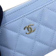将图像加载到图库查看器中,CHANEL Matelasse fragment case Light BlueAP4893 Caviar Leather