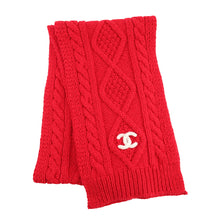 Load image into Gallery viewer, CHANEL CC Logo Scarf Red/WhiteAAC110-B25183-UB589 Cashmere100%