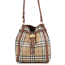 将图像加载到图库查看器中,BURBERRY checked bucket bag Archive Beige81289561 PVC Leather Size Small