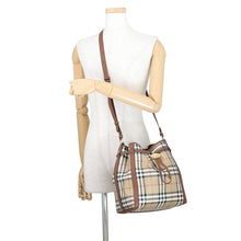 将图像加载到图库查看器中,BURBERRY checked bucket bag Archive Beige81289561 PVC Leather Size Small
