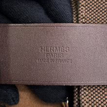 将图像加载到图库查看器中,HERMES Etriviere Etain/Ebene Toile H Vache Hunter Leather