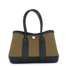 将图像加载到图库查看器中,HERMES Neo Garden Olive Green/Black Toile Officier Negonda Leather Size 23