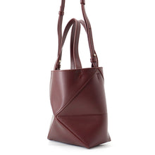 Load image into Gallery viewer, LOEWE Puzzle Fold Tote Bag BordeauxA657V25X01 shiny calf Size Mini