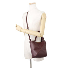 Load image into Gallery viewer, LOEWE Puzzle Fold Tote Bag BordeauxA657V25X01 shiny calf Size Mini