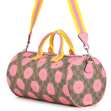 Load image into Gallery viewer, GUCCI Children's Smile Print 2-Way Handbag - Ewan Roberts Collaboration Beige/Pink/Yellow793849 GG Supreme Leather
