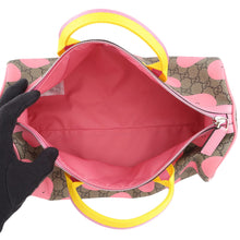 Load image into Gallery viewer, GUCCI Children's Smile Print 2-Way Handbag - Ewan Roberts Collaboration Beige/Pink/Yellow793849 GG Supreme Leather