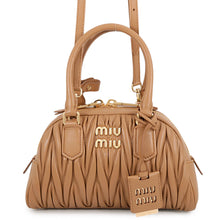 将图像加载到图库查看器中,MIUMIU Arkadi 2-way Bag Camel5BB191_AN88_F098L Nappa Leather