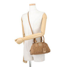 将图像加载到图库查看器中,MIUMIU Arkadi 2-way Bag Camel5BB191_AN88_F098L Nappa Leather