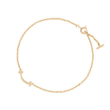 Load image into Gallery viewer, TIFFANY&Co. T Smile Bracelet Size Mini 18K Yellow Gold