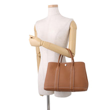 将图像加载到图库查看器中,HERMES Garden Party Gold Negonda Leather Size TPM