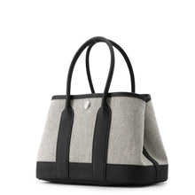 将图像加载到图库查看器中,HERMES Neo Garden Ecru/Black Toile H Negonda Leather Size 23