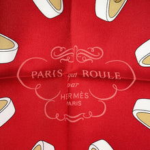 Load image into Gallery viewer, HERMES A tour of Paris by car Size 70 Rouge/White/Black Silk100%
