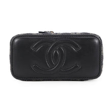 Load image into Gallery viewer, CHANEL Vanity ChainShoulder Bag Navy/GrayAP1341 Tweed Leather