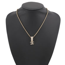 Load image into Gallery viewer, CHANEL CC Logo NecklaceABA558 Metal Rhinestone