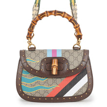 将图像加载到图库查看器中,GUCCI GG Supreme Bamboo 2WAY Top Handle Bag Beige/Brown/Multicolor679632 PVC Leather Size Medium