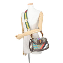 将图像加载到图库查看器中,GUCCI GG Supreme Bamboo 2WAY Top Handle Bag Beige/Brown/Multicolor679632 PVC Leather Size Medium