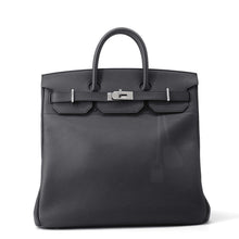 将图像加载到图库查看器中,HERMES HAUT A COURROIES (Coupe de Soleil) Plomb/Vert Fonce Togo Leather Size 40