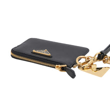 Load image into Gallery viewer, PRADA Triangle Logo Card Holder Black1MC127_QHH_F0002 Saffiano LeatherLeather