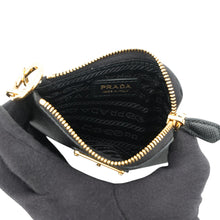 Load image into Gallery viewer, PRADA Triangle Logo Card Holder Black1MC127_QHH_F0002 Saffiano LeatherLeather