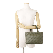 Load image into Gallery viewer, Bottega Veneta Mini INTRECCIATO 2way Handbag Khaki855504 Leather