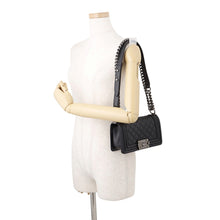Load image into Gallery viewer, CHANEL Matelasse Boy Chanel ChainShoulder BlackA67085 Caviar Leather Size Small