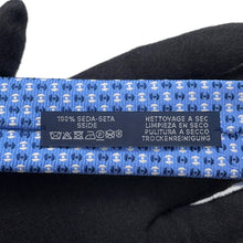 Load image into Gallery viewer, HERMES tie Ciel/Marine/Blanc Silk100%