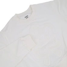 Load image into Gallery viewer, HERMES Tucked Knitted Fabric Shirt with Embroidery Size 36 Blanc CasseH6E4651DD9136 Cotton100%